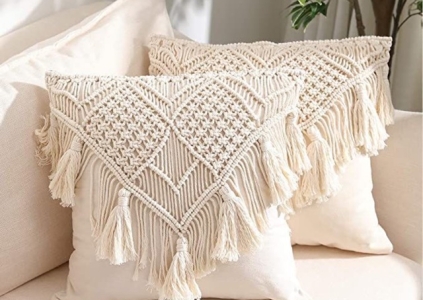 Gối tựa macrame